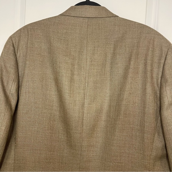 Lauren Ralph Lauren Men's Blazer Jacket Linen Blend Tan Brown Size 46R - Picture 6 of 16